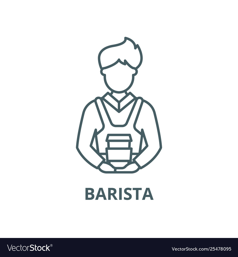 Barista line icon linear concept outline