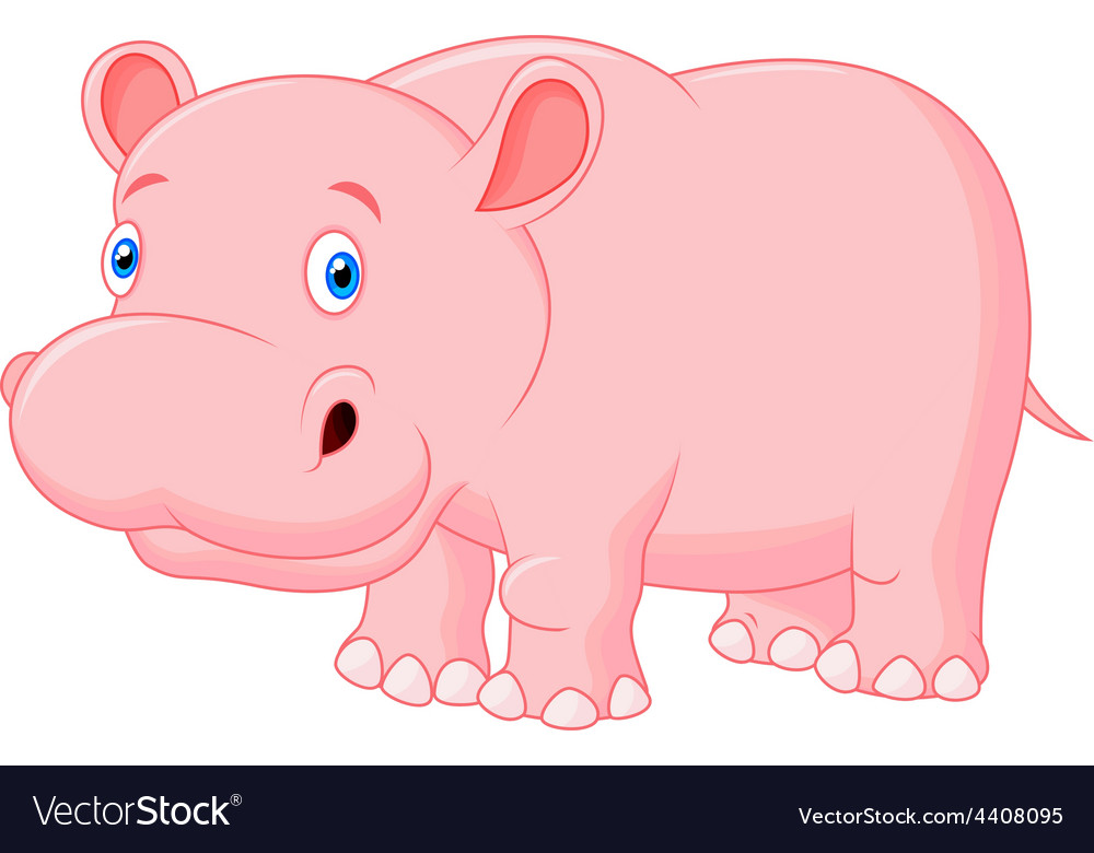 Cute hippo cartoon