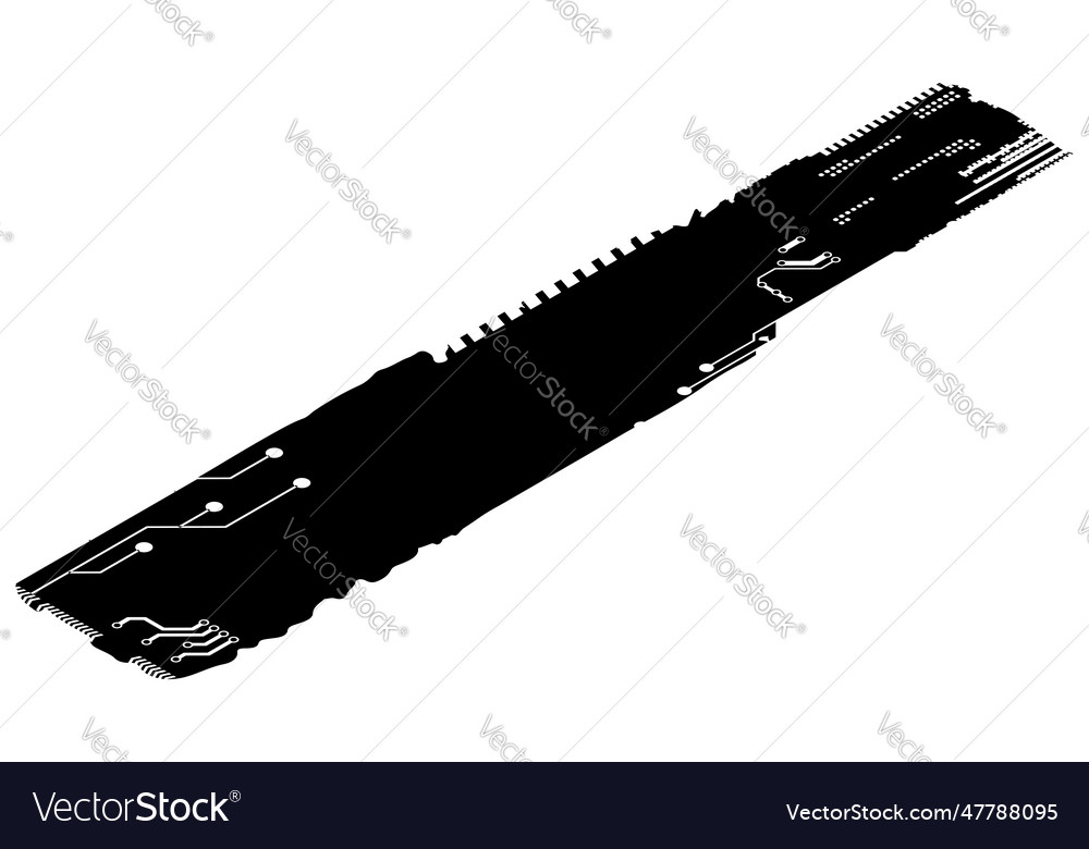 Isometric rectangular design element silhouette