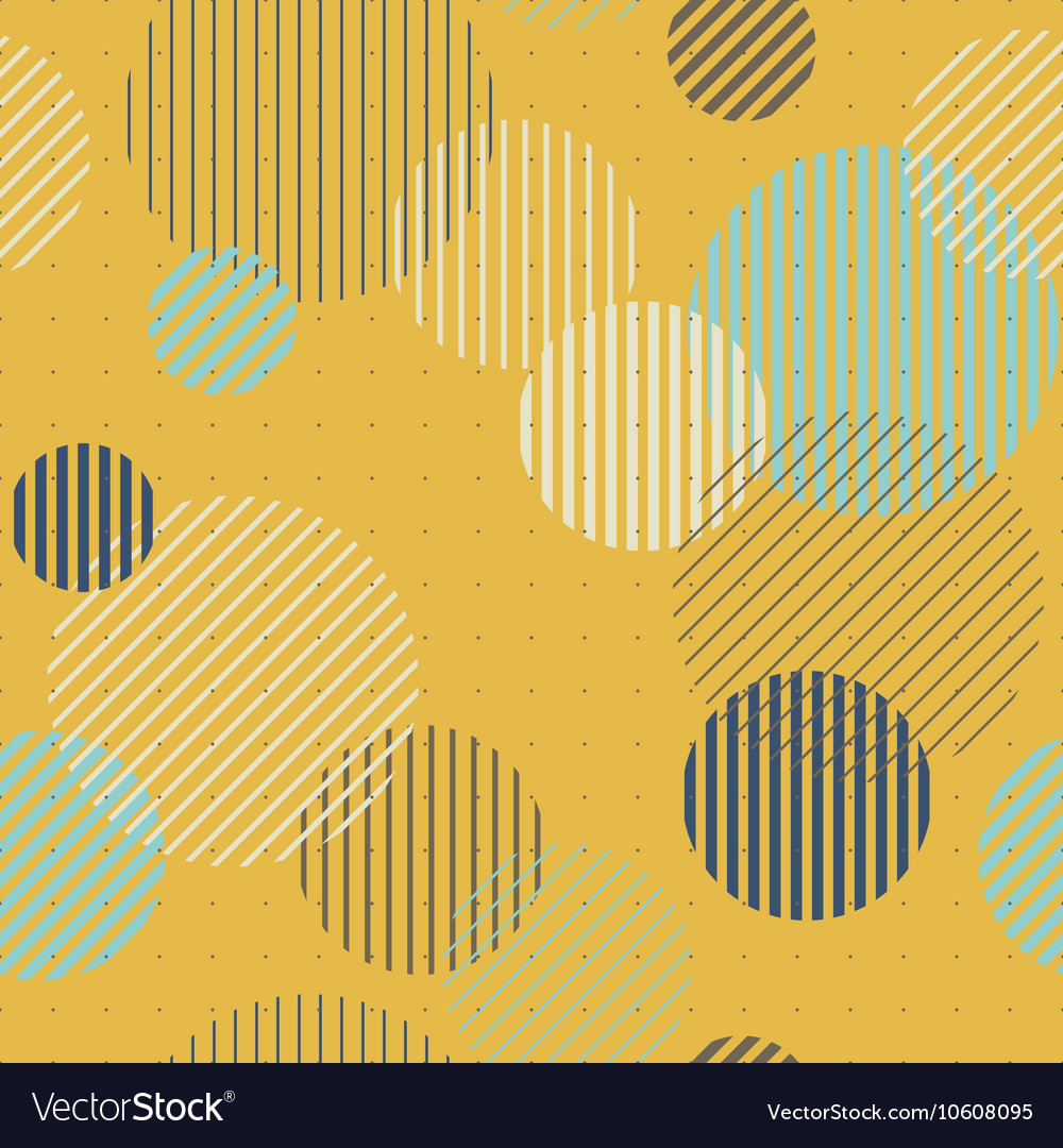 Lines and circles seamless pattern