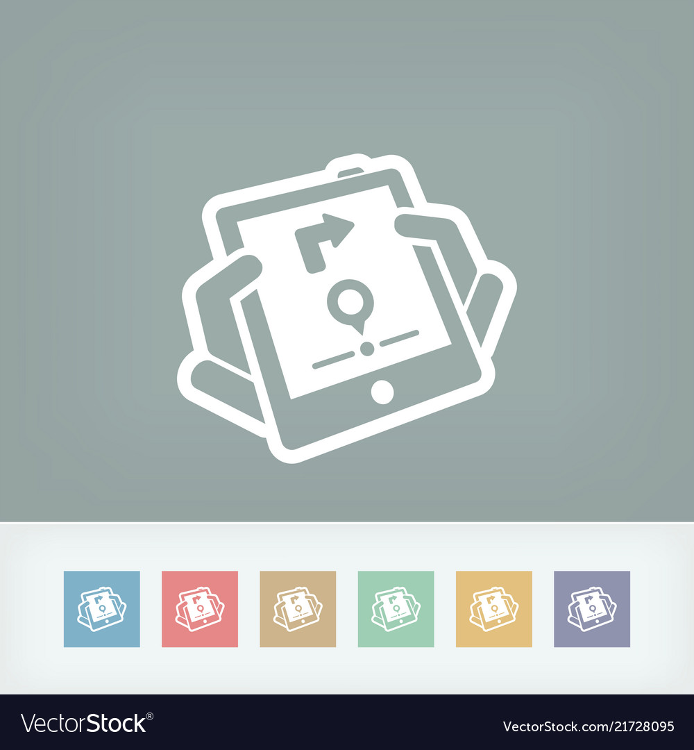 Mobile navigation system vector image Mobile navigation system