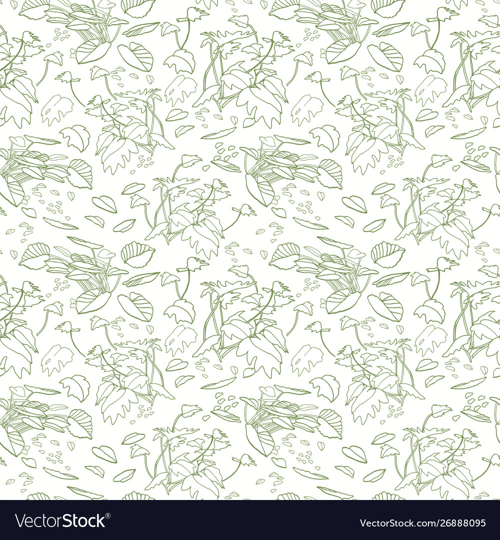 Modern exotic jungle leaf pattern