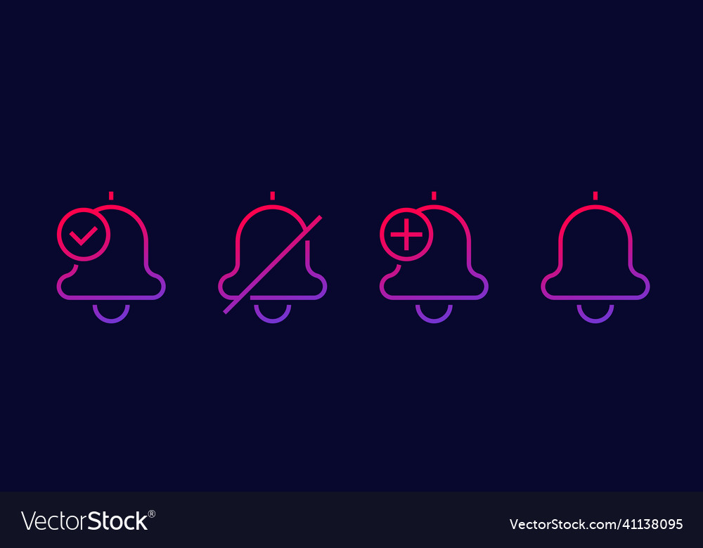 Notification line icons for apps and web