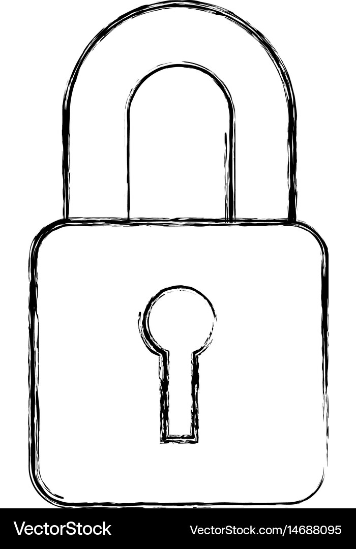 Safe secure padlock icon Royalty Free Vector Image
