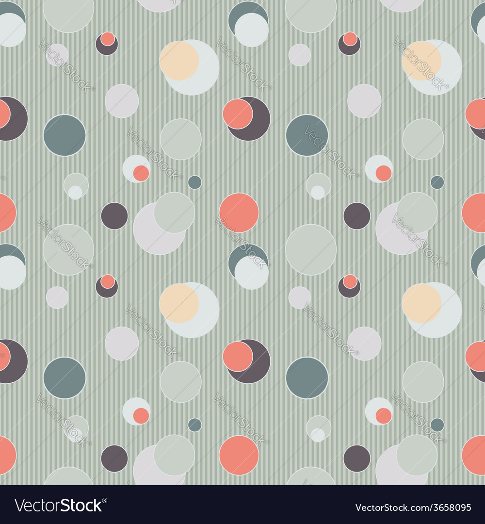 Seamless pattern with circles and lines