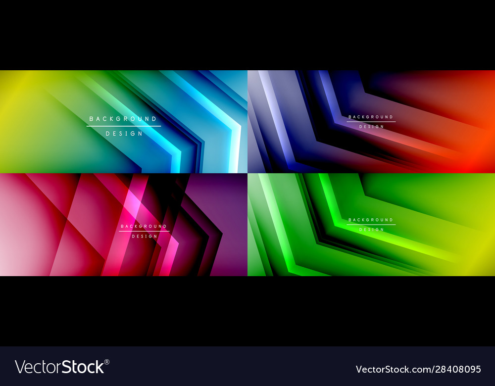 Set arrow lines technology digital templates vector image Set arrow lines technology digital templates