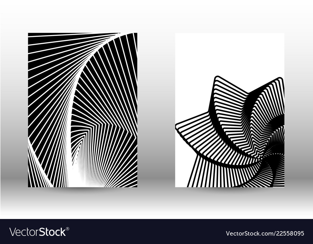 Set of abstract patterns with distorted lines Vector Image Set of abstract patterns with distorted lines