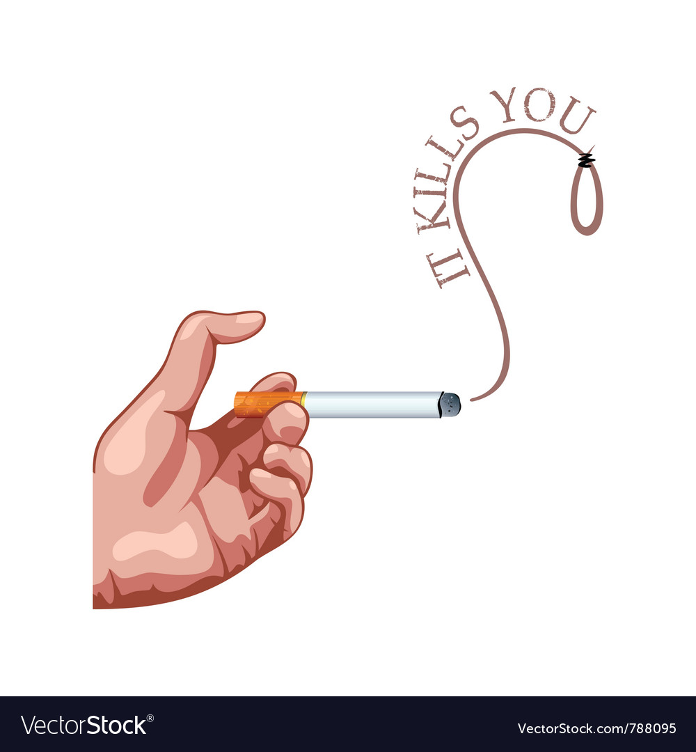 smoking kills royalty free vector image vectorstock smoking kills