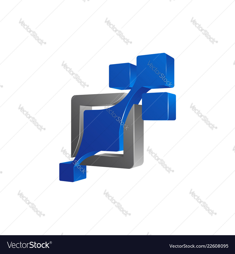 Technology logo computer and data related Vector Image