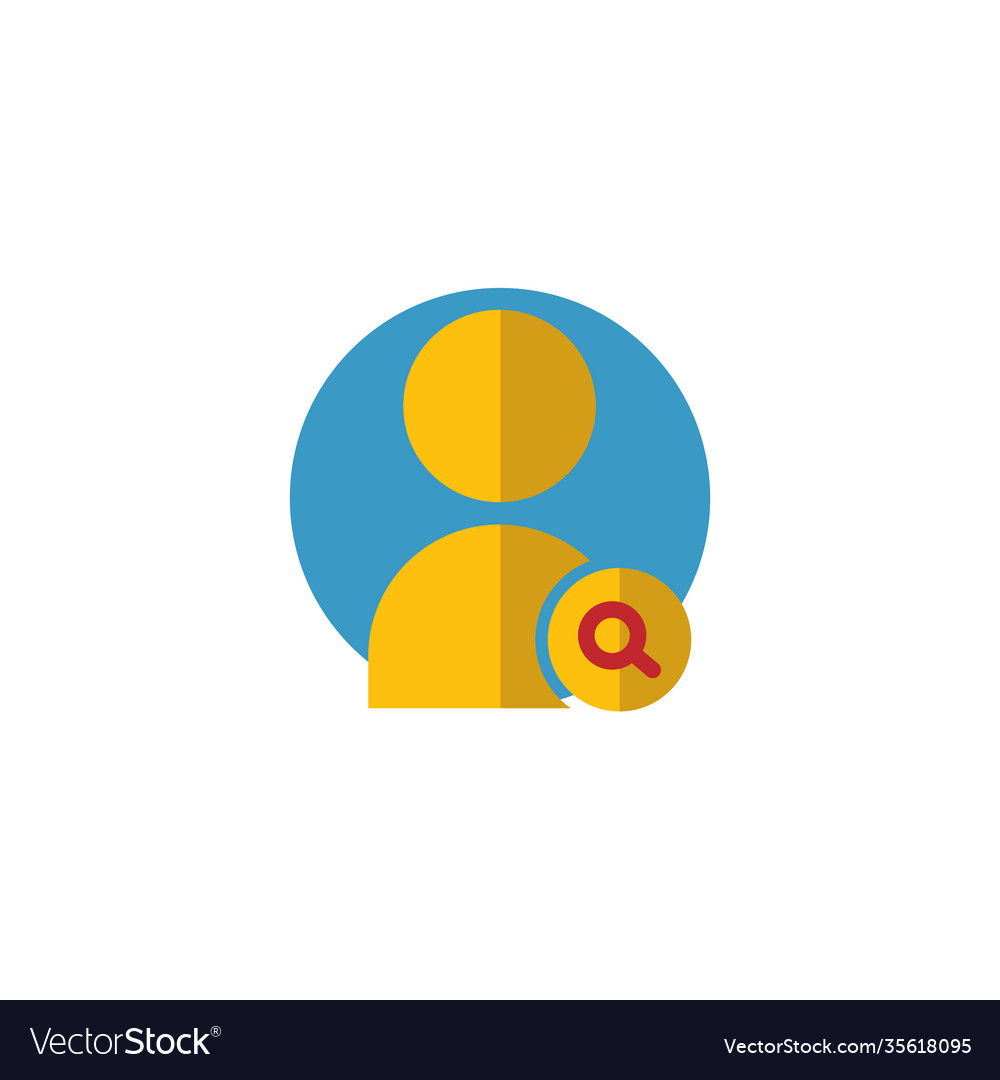 User find flat icon search editable stroke