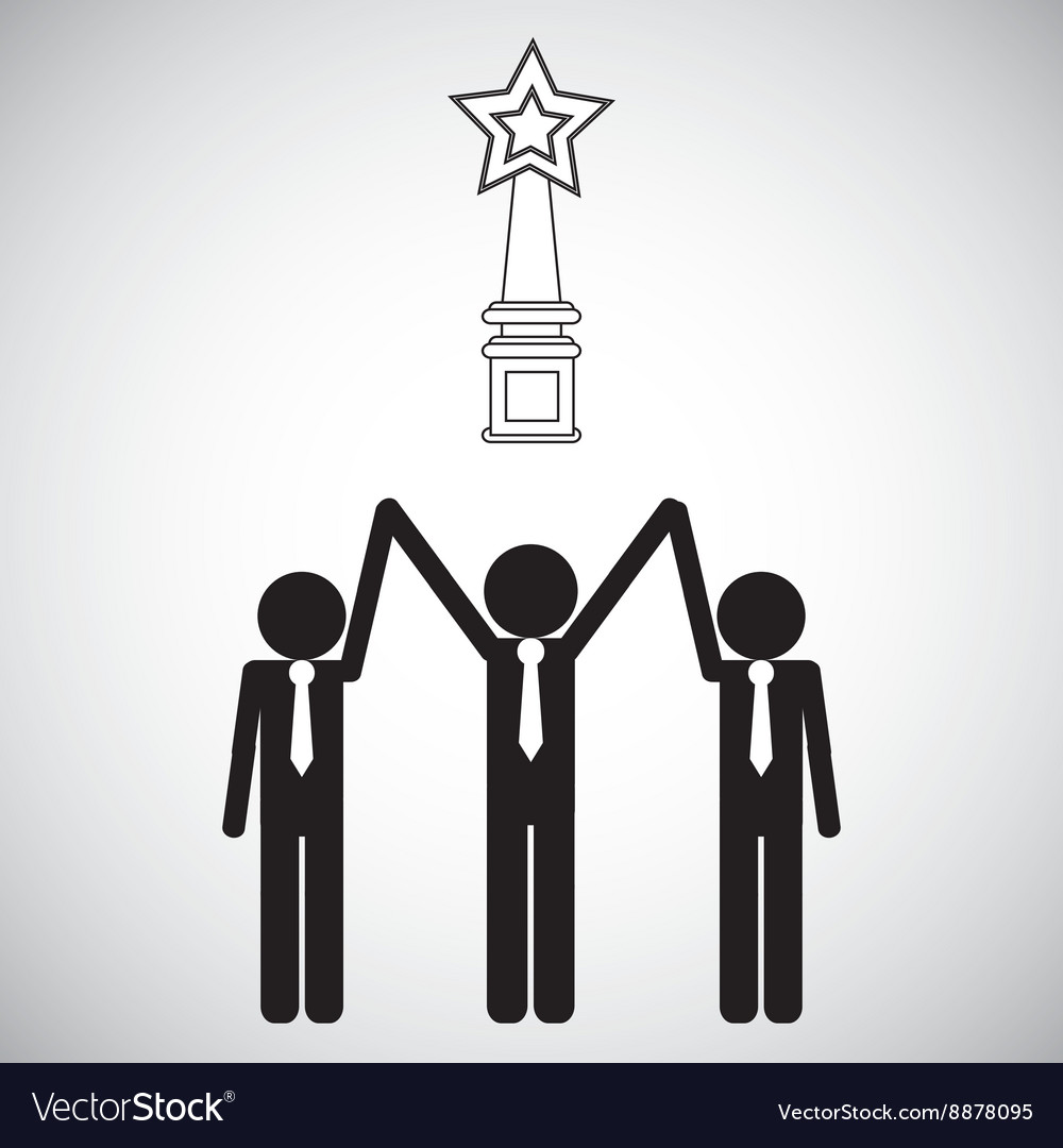 Winner design success concept flat Royalty Free Vector Image