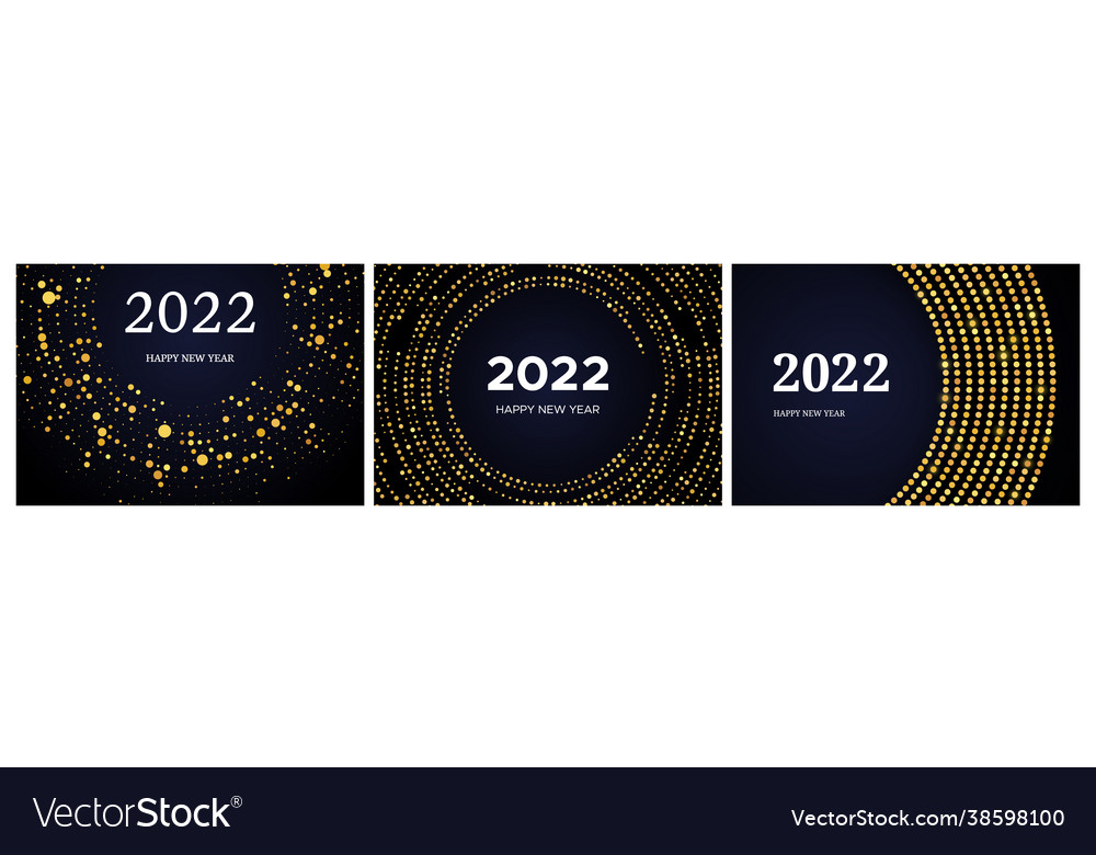 2022 happy new year gold glitter pattern