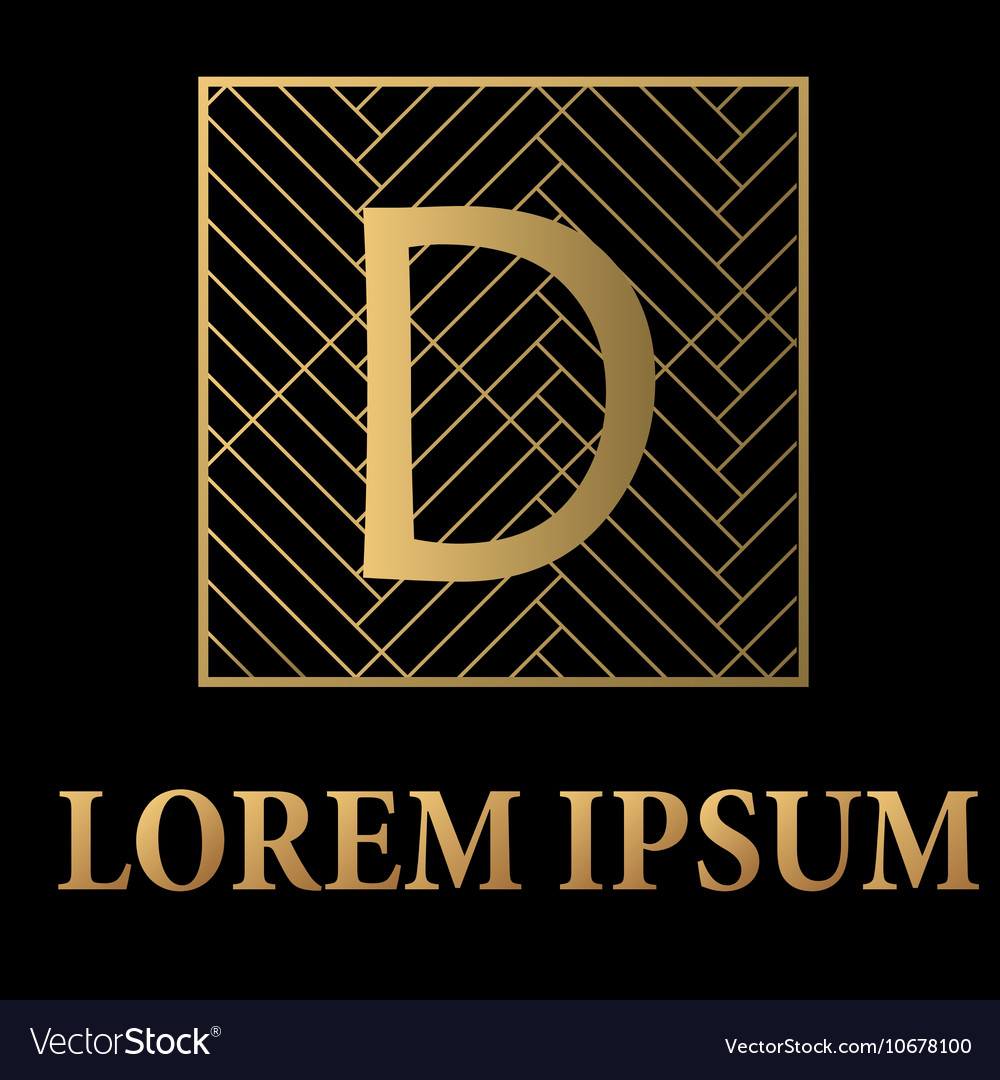 Hintergrund mit d Buchstaben gold