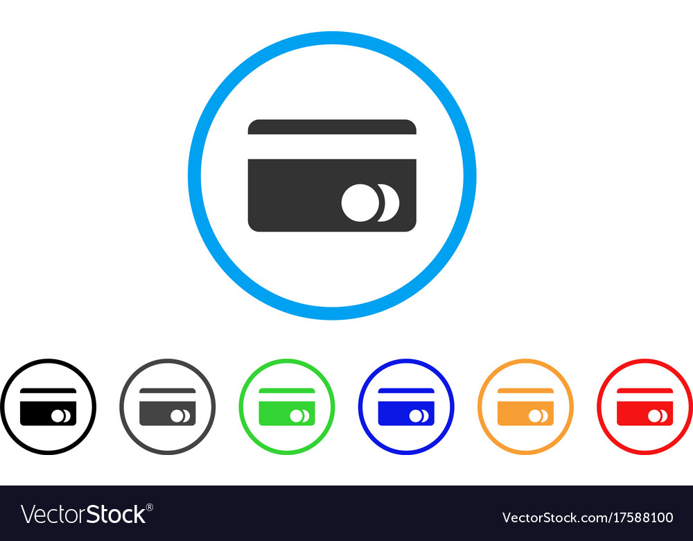 Banking card rounded icon