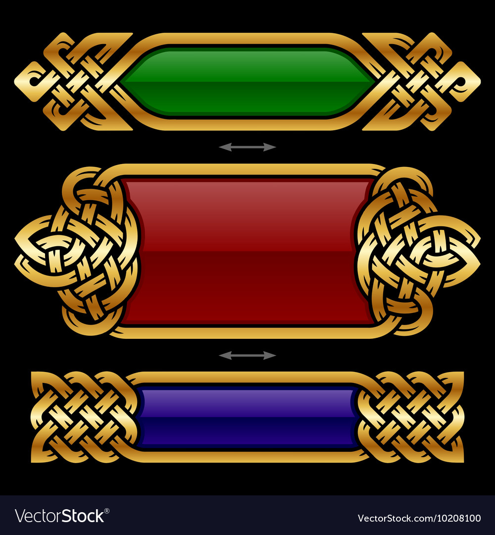 Celtic frame set Royalty Free Vector Image - VectorStock