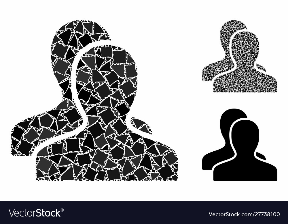 Clients composition icon bumpy pieces