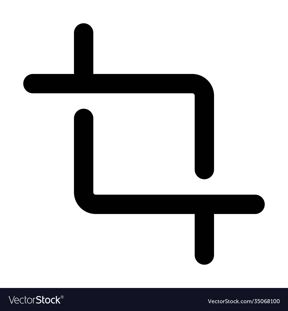 Crop image icon in line style