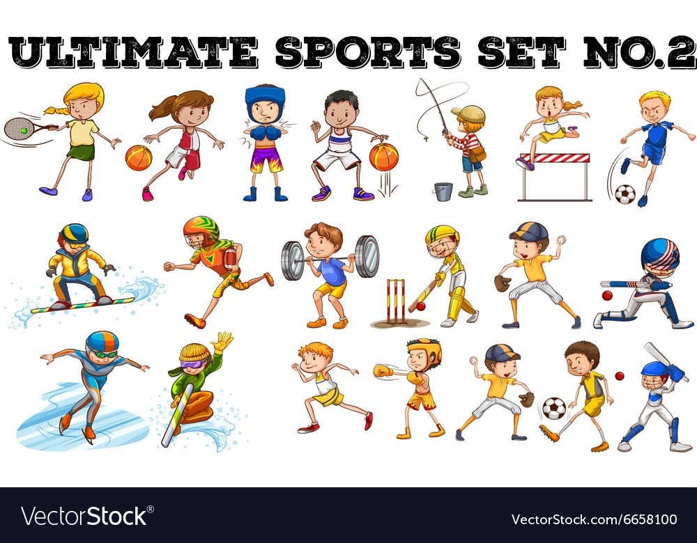 Different kind of sports Royalty Free Vector Image