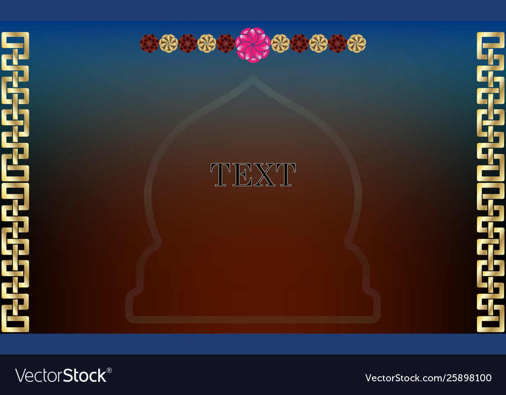 Frame for text in style east ornament vector image Frame for text in style east ornament