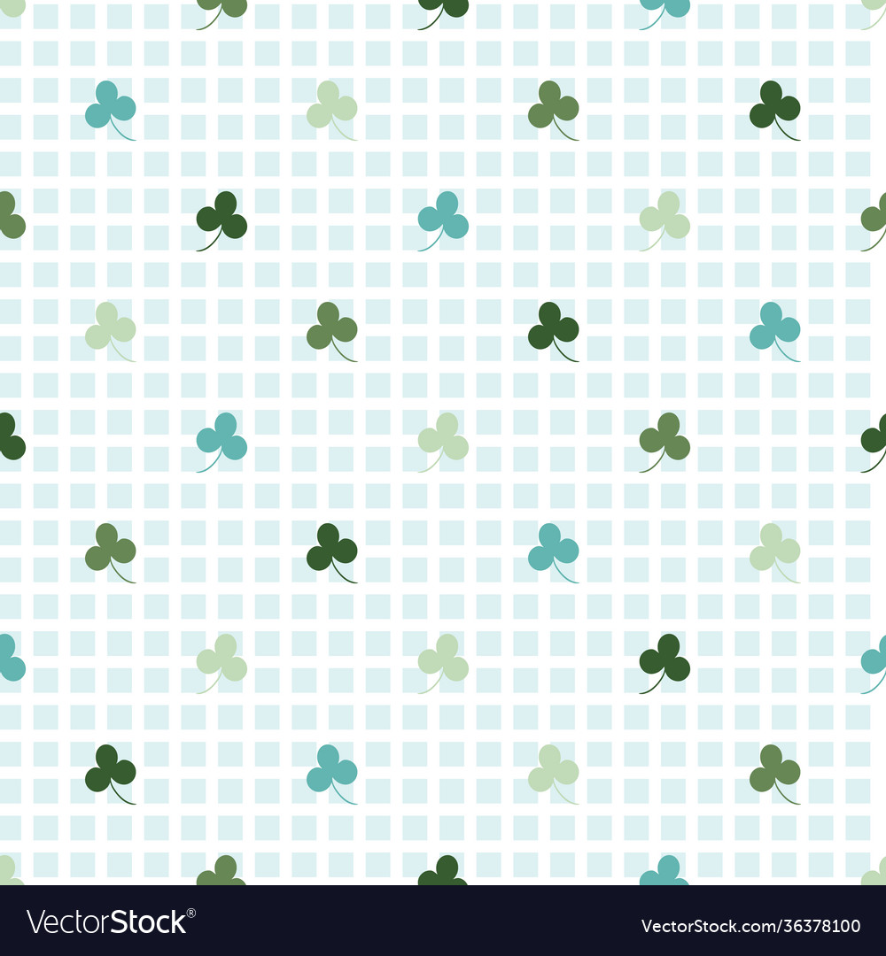 Geometric clover seamless pattern background