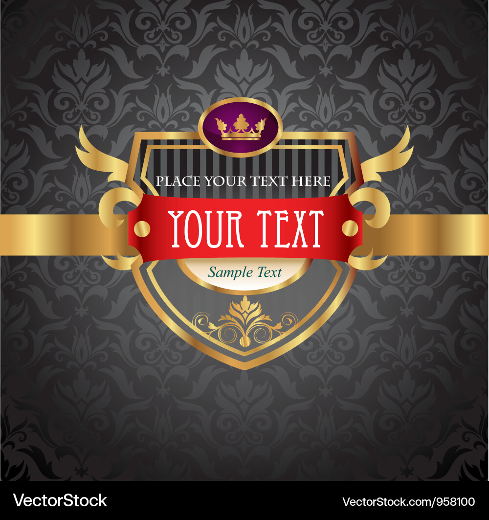 Gold frame Royalty Free Vector Image - VectorStock