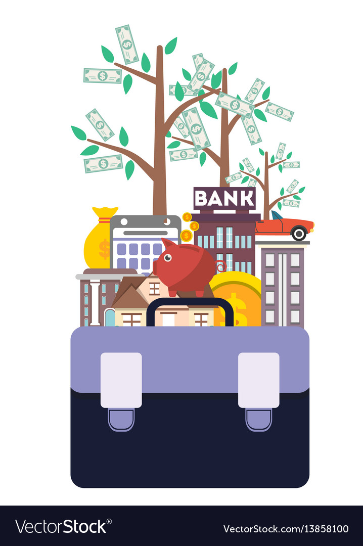 Investment In Yourself Banner In Flat Design Vector Image