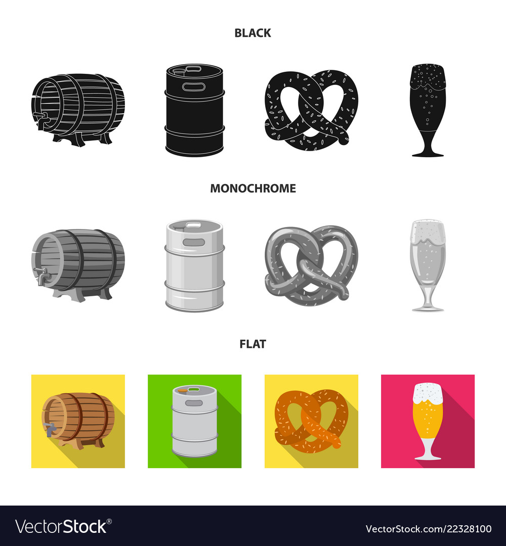 Isolated object of pub and bar symbol collection