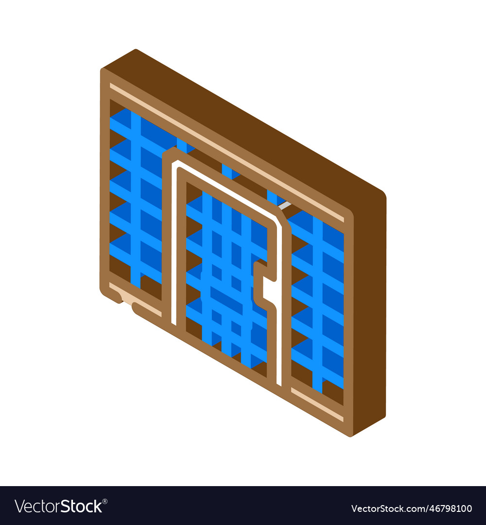 Jail cell bars crime isometric icon