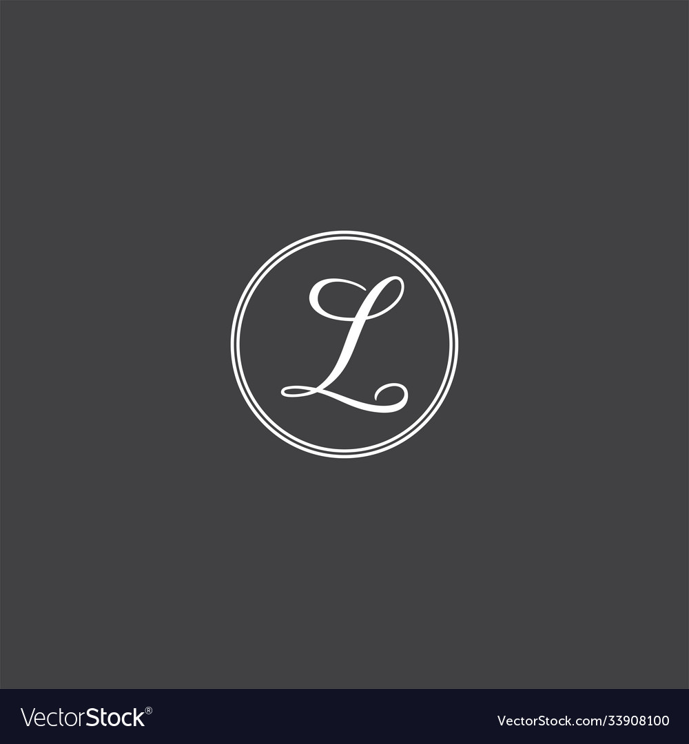 L letter logo monogram design