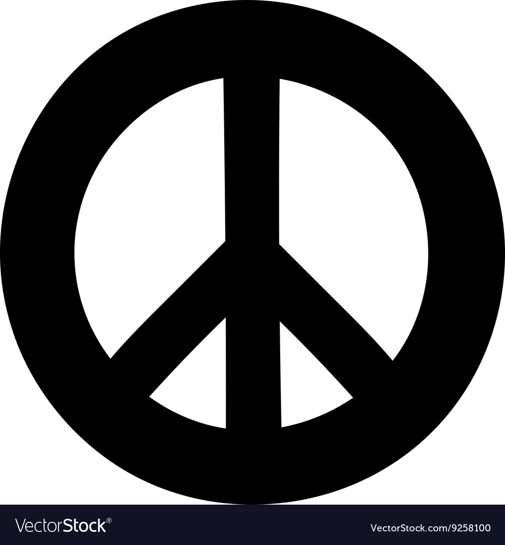 Peace sign anti-war symbol isolated on white