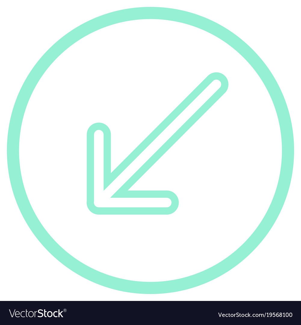Pointer arrow in modern flat style button