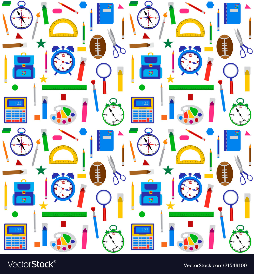 School seamless pattern