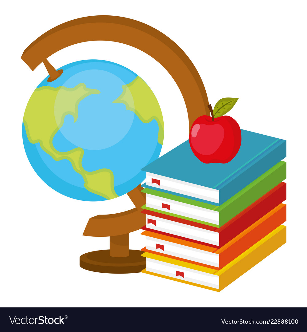 School world map cartoon