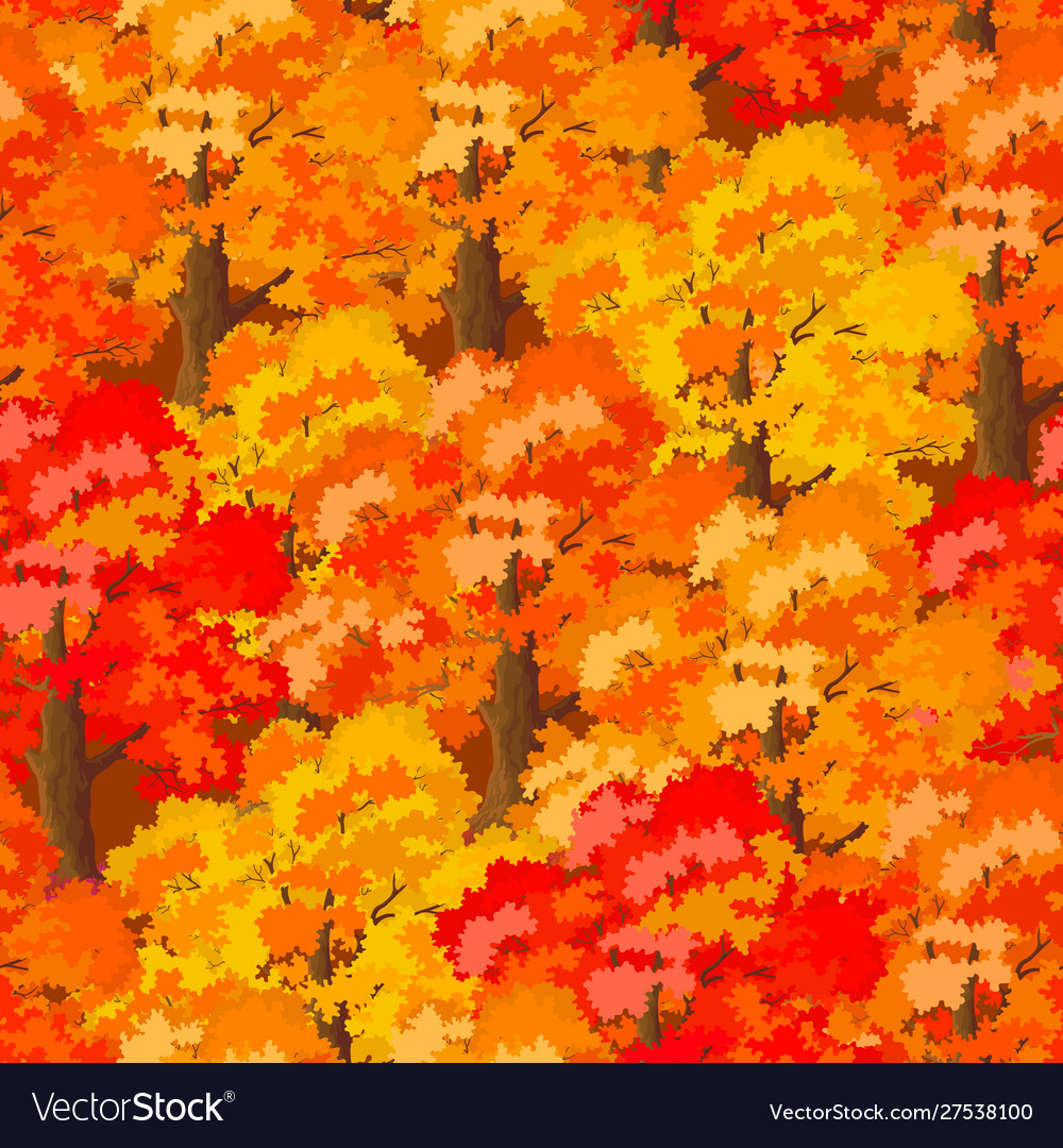Seamless Autumn Forest Royalty Free Vector Image
