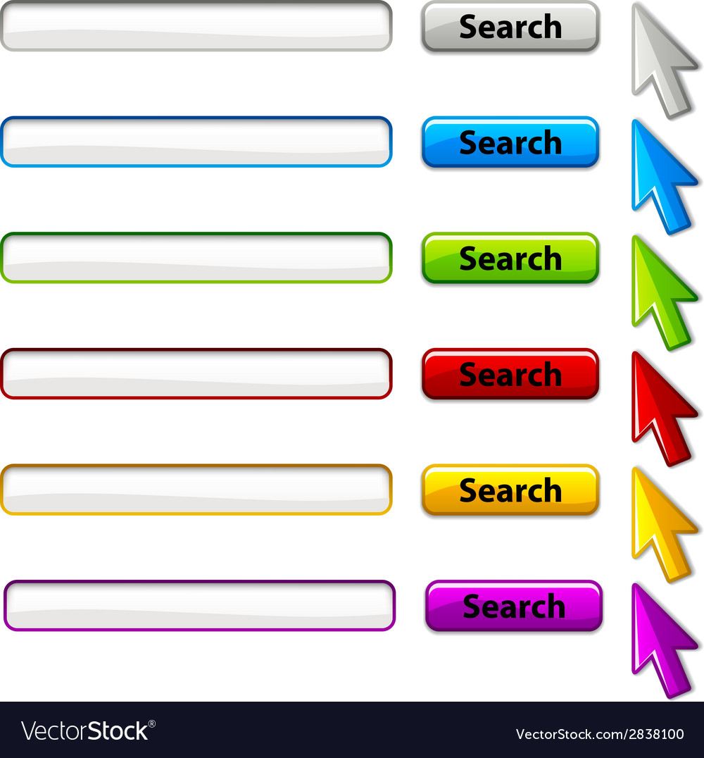 search form template with arrow cursor royalty free vector