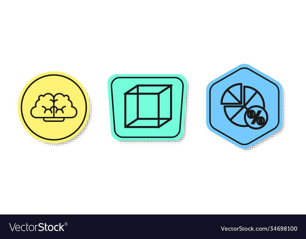 Set line graph schedule chart diagram function vector image Set line graph schedule chart diagram function