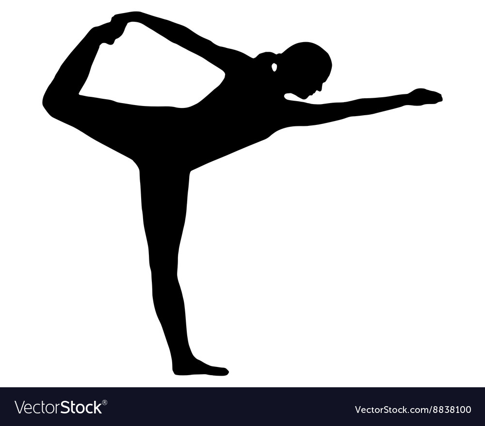 Silhouette of woman doing yoga