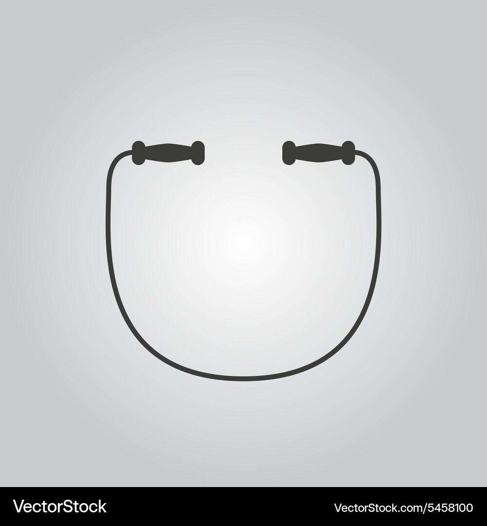 Skipping rope icon jumping-rope symbol flat Vector Image