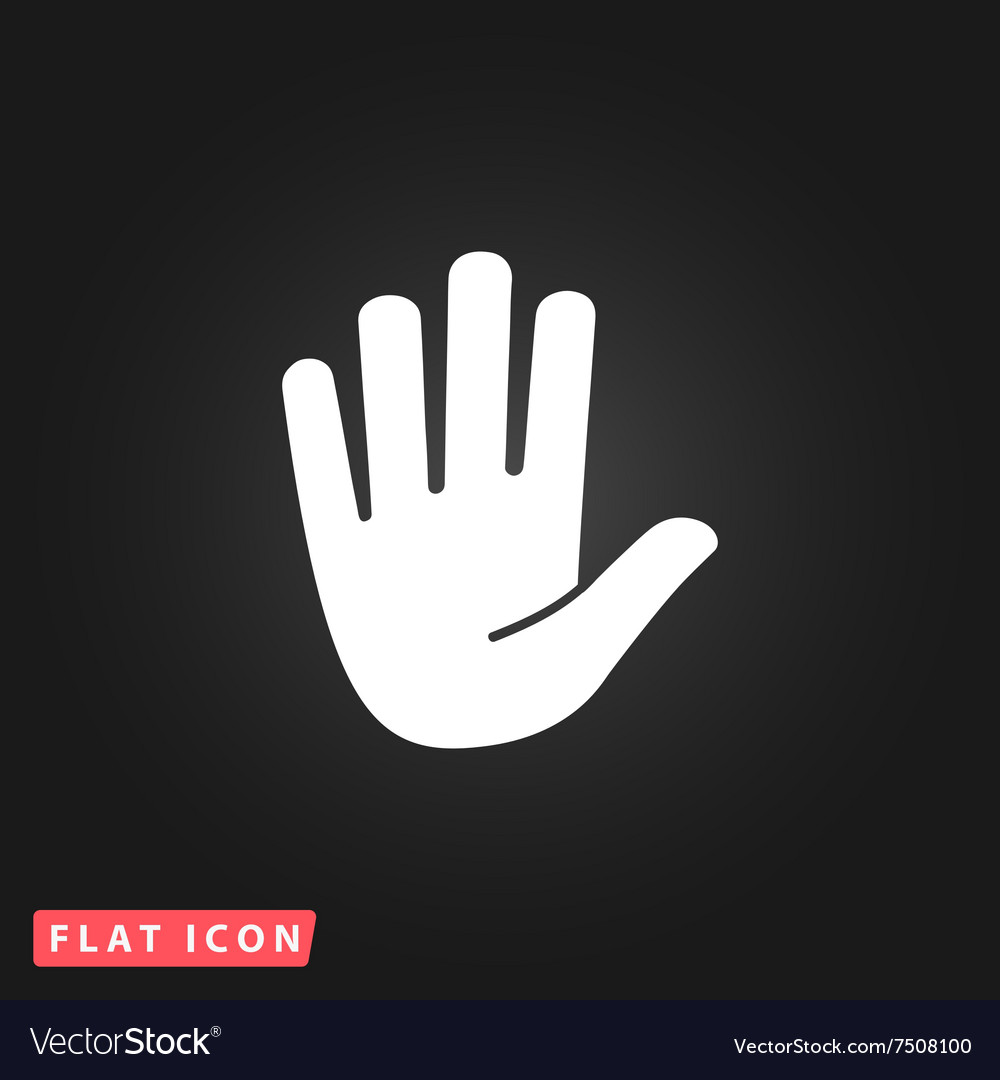 Stop hand flat icon Royalty Free Vector Image - VectorStock