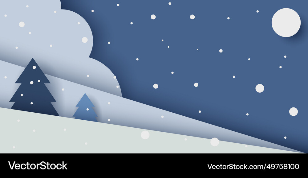 Winter background with trees Royalty Free Vector Image