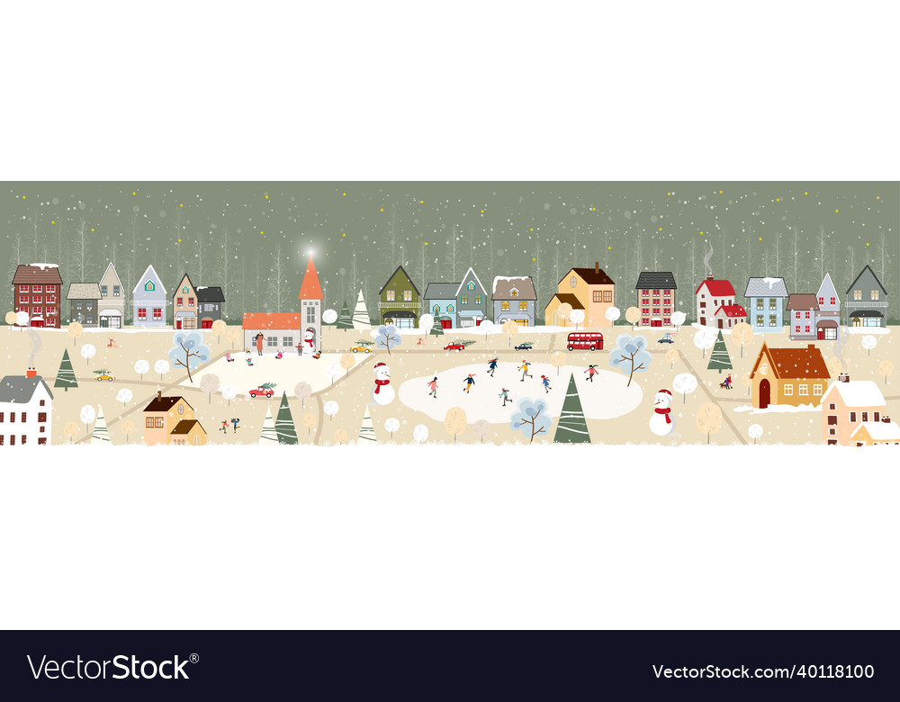 Winter landscape celebrating christmas and new Vector Image Winter landscape celebrating christmas and new
