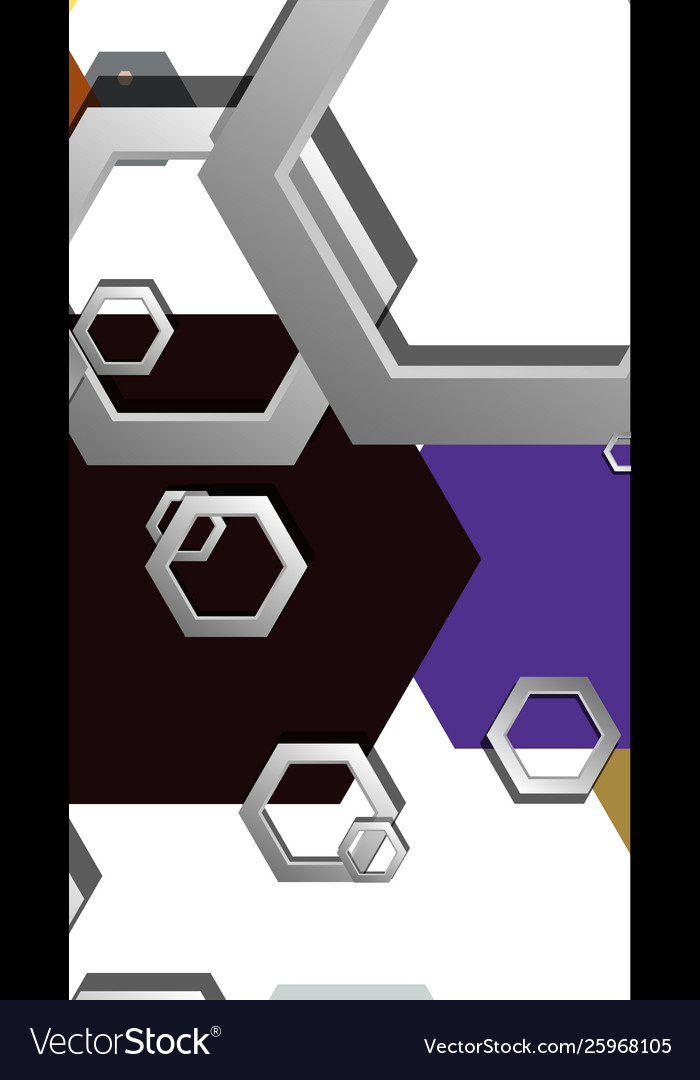 Abstract geometric background with hexagon cold vector image Abstract geometric background with hexagon cold