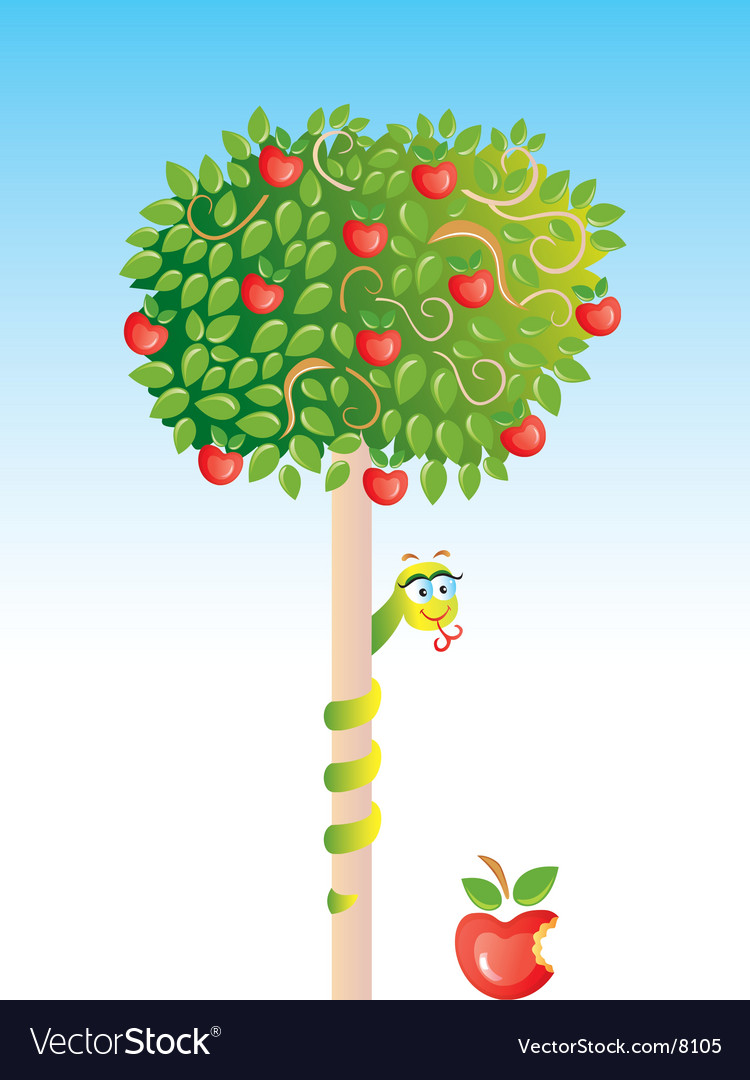 Apple-tree with snake