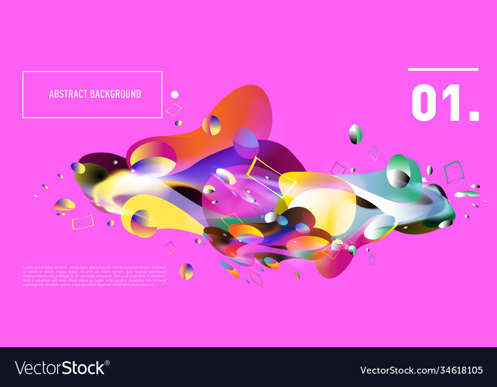 Colorful abstract fluid gradient pattern vector image Colorful abstract fluid gradient pattern