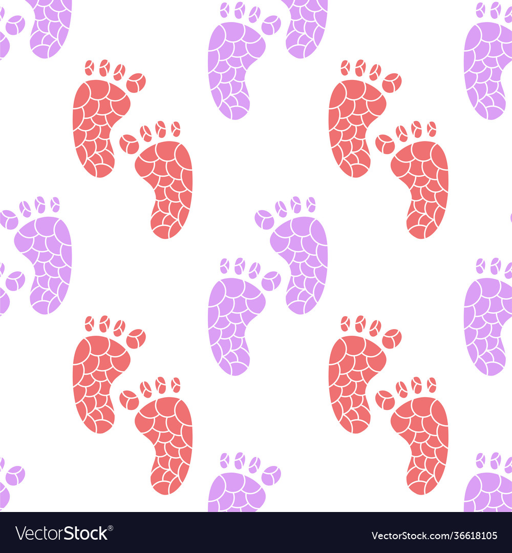 Footprints texture effect seamless background