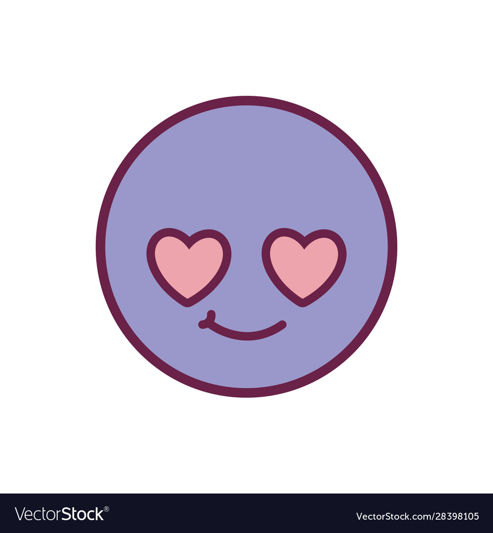 In love circle kawaii cartoon design Royalty Free Vector