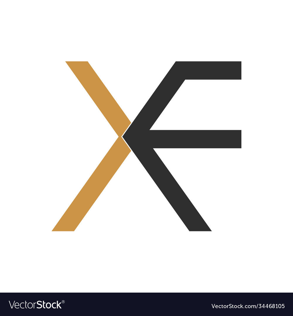 Initial letter fx logo or xf design