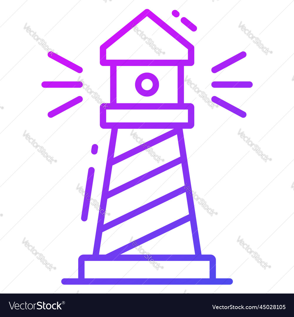 Lighthouse icon for graphic and web design