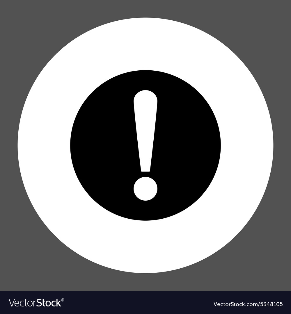 Problem flat black and white colors round button