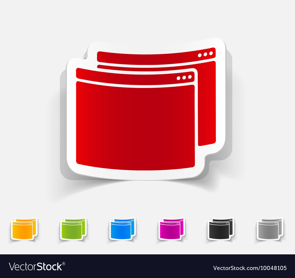 Realistic design element computer windows